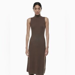 WILFRED | mimi Dress Turtle neck Brown Sweater Dress